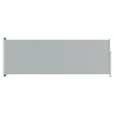 vidaXL Uvlačiva bočna tenda za terasu 220 x 600 cm siva