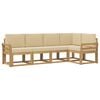 vidaXL Set vanjskih sofa 5 kom. Bijela i bež