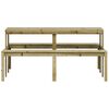 vidaXL Stol za piknik 160 x 134 x 75 cm od impregnirane borovine