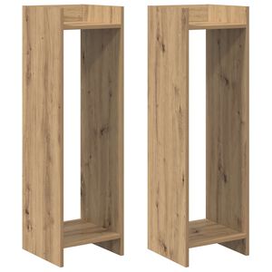 vidaXL Stalak za biljke s policom Zanatski Hrast 30 x 30 x 100 cm