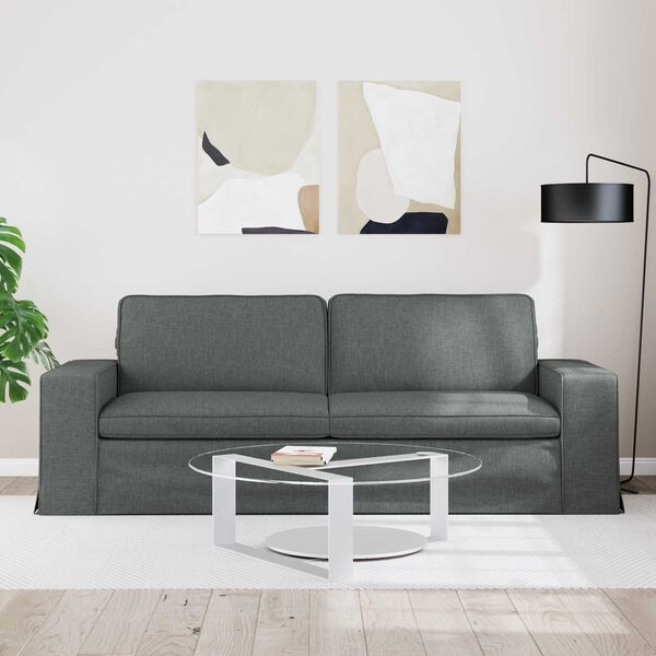 vidaXL Sofa 180cm Tamno siva Metal