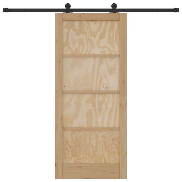 vidaXL Klizna vrata ORKDAL Smeđa 86 x 198,5 cm Čvrsto borovo drvo