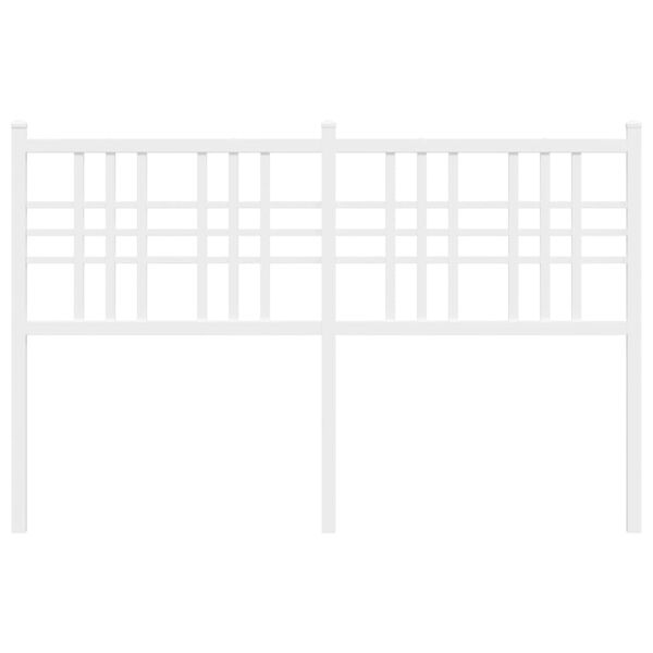 vidaXL Metalno uzglavlje bijelo 137 cm