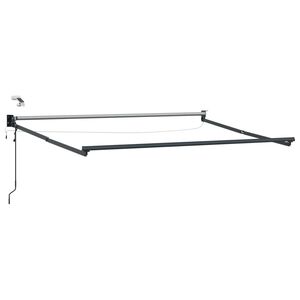 vidaXL Električni sklopivi okvir tende Antracit 2,5 x 2 m Aluminij