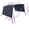 vidaXL Tenda bimini s 3 luka i bočnim stijenkama 183x(170-182)x137 cm