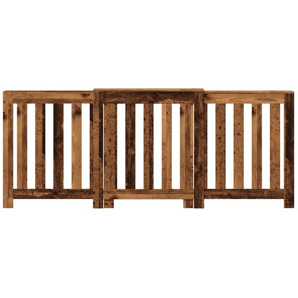 vidaXL Pokrov za radijator boja staro drvo 205x21,5x83,5 cm drveni
