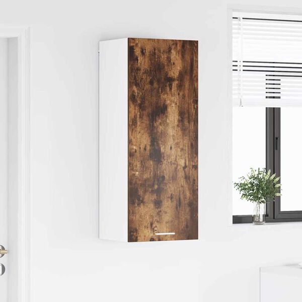 vidaXL Viseći ormarić s pohranom Dimljeni hrast 40 x 31 x 100 cm