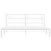 vidaXL Metalni okvir za krevet s uzglavljem bijeli 180x200 cm