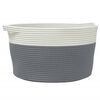 vidaXL Ko&scaron;ara za pohranu sivo-bijela &Oslash; 40 x 25 cm pamučna