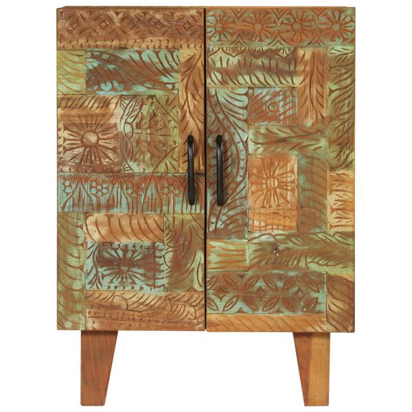 vidaXL Ručno izrezbarena komoda 55x30x75 cm masivno obnovljeno drvo