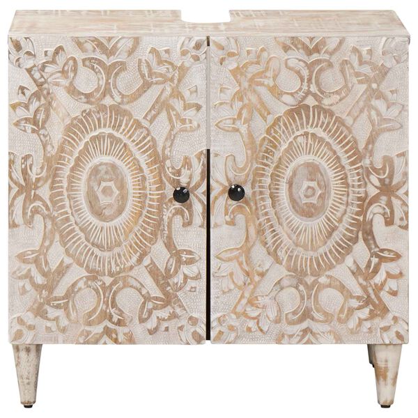 vidaXL Kupaonski ormarić za sudoper s pohranom Bijelo 62 x 33 x 58 cm