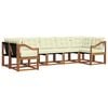 vidaXL Set vanjskih sofa s jastukom 7 pcs Prirodna i krem