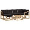vidaXL Set vanjskih sofa 7 kom. 6-sjedala Bijela i crna