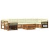 vidaXL Set vanjskih sofa s jastukom 8 pcs Prirodna i krem