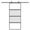 vidaXL Klizna vrata s priborom 90 x 205 cm kaljeno staklo i aluminij