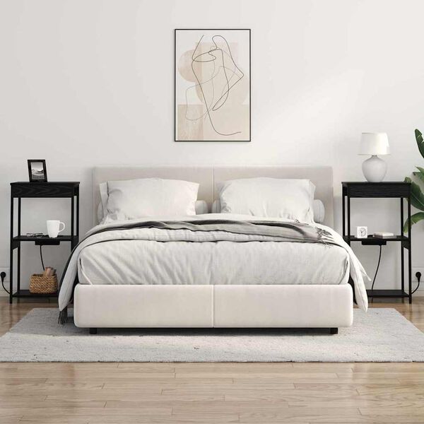 vidaXL Noćni ormar Crni hrast 41 x 31 x 76 cm Konstruirano drvo