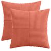 vidaXL Presvlaka za jastuk 2 pcs ALMELO Crvena narančasta 30 x 30 cm