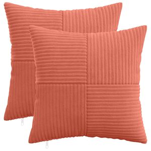 vidaXL Presvlaka za jastuk 2 pcs ALMELO Crvena narančasta 30 x 30 cm