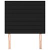 vidaXL Uzglavlje Crno 80x5x118/128 cm Tkanina