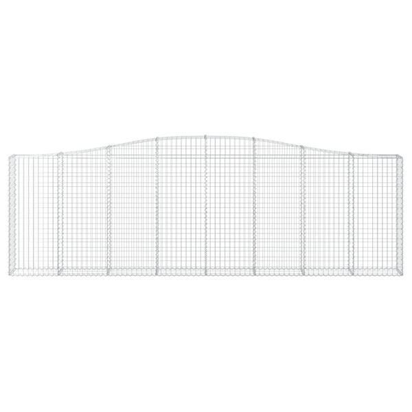 vidaXL Lučne gabionske ko&scaron;are 7 kom 400x30x120/140cm pocinčano željezo