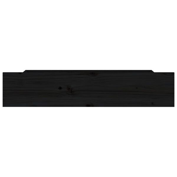 vidaXL Ladice za krevet 4 kom crne od masivne borovine