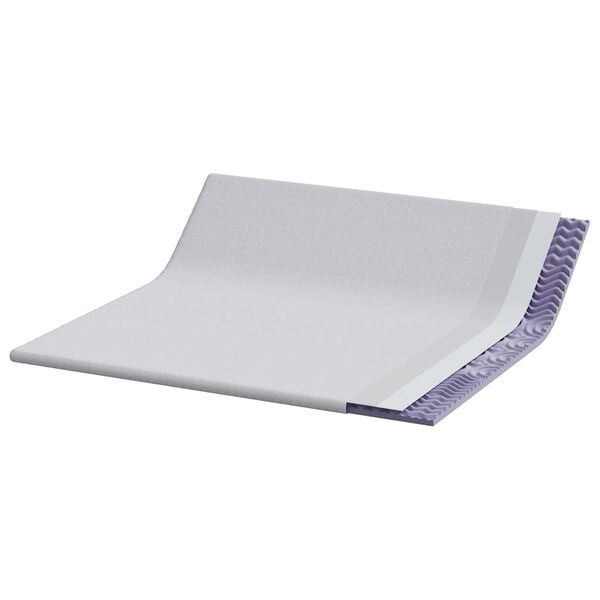 vidaXL Nadmadrac Bijelo 200 x 200 cm Jakard tkanina