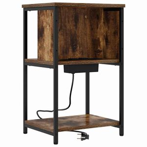 vidaXL Noćni ormar Dimljeni hrast 38 x 31 x 61 cm Konstruirano drvo