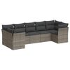 vidaXL 7-dijelni set vrtnih sofa sivi od poliratana