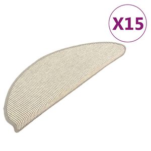 vidaXL Prostirke za stepenice 15 kom 65x21x4 cm srebrne poluokrugle velike