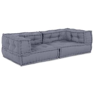 vidaXL Modularna sofa 3 kom. Tkanina Siva 140 x 70 x 36 cm