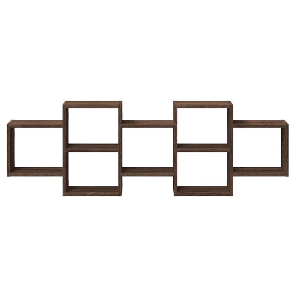 vidaXL Zidna polica boja smeđeg hrasta 129x18x42 cm konstruirano drvo