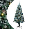 vidaXL Umjetno božićno drvce Zelena 180 cm PVC i Čelik i Plastika