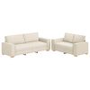 vidaXL Sofa 2 kom. Bež Platnasta tkanina