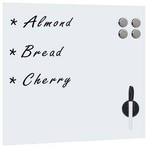 vidaXL Zidna magnetna ploča od stakla 40 x 40 cm