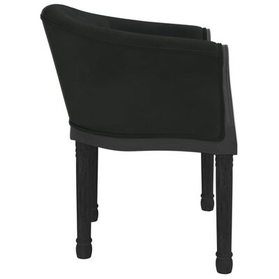 vidaXL Blagovaonska stolica crna baršunasta