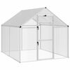 vidaXL Kavez za ptice Srebrna 181,5 x 221 x 173,5 cm