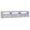 vidaXL TV ormarić s LED svjetlima siva boja betona 180x35x40 cm