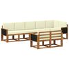 vidaXL Set vanjskih sofa s jastukom 8 pcs Prirodna i krem Poliester