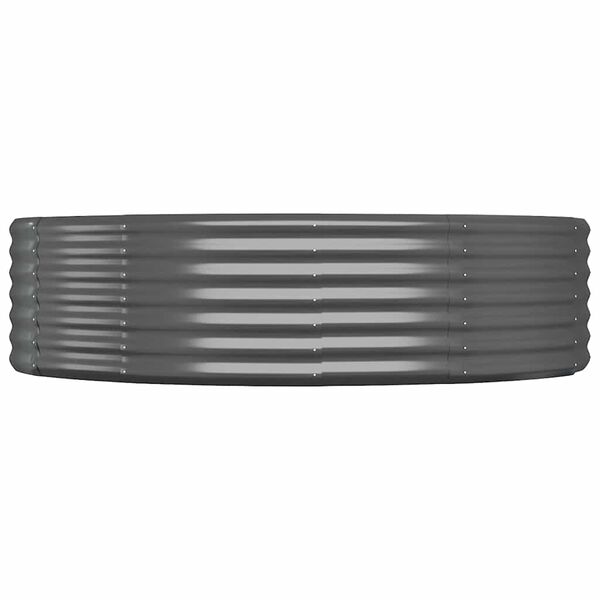 vidaXL Povišena vrtna gredica od pocinčanog čelika 214x140x36 cm antracit