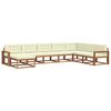 vidaXL Set vanjskih sofa s jastukom 8 pcs Prirodna i krem