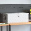 vidaXL Kutija za pohranu srebrna 70 x 31 x 27 cm aluminijska