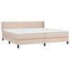 vidaXL Krevet box spring s madracem cappuccino 200x200cm umjetna koža