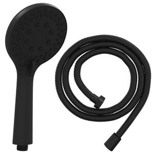 vidaXL Set glave tu&scaron;a Crna 150 cm Nehrđajući čelik