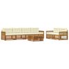 vidaXL Set vanjskih sofa 7 kom. Prirodna i krem