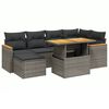 vidaXL 7-dijelni set vrtnih sofa sivi od poliratana