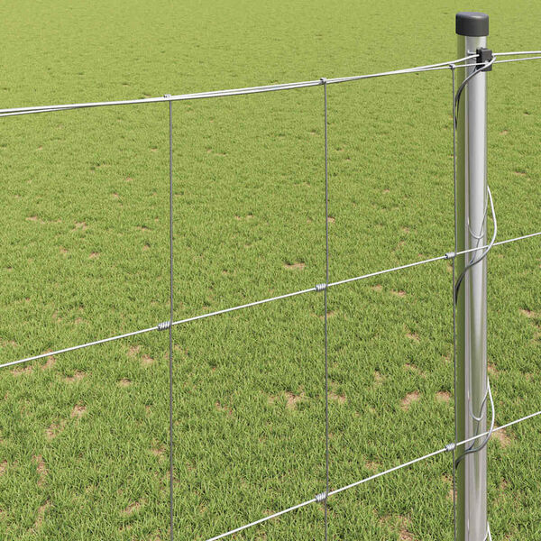 vidaXL Ograda za pašnjake Siva 1.5 x 10 m Čelik