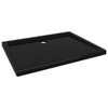 vidaXL Pravokutna ABS tu&scaron;-kada crna 80 x 100 cm