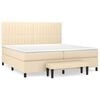 vidaXL Krevet s oprugama i madracem krem 200 x 200 cm od tkanine