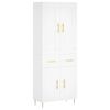 vidaXL Visoka komoda bijela 69,5x34x180 cm konstruirano drvo