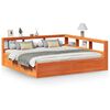 vidaXL Krevet s regalom za knjige bez madraca 180x200 cm od borovine